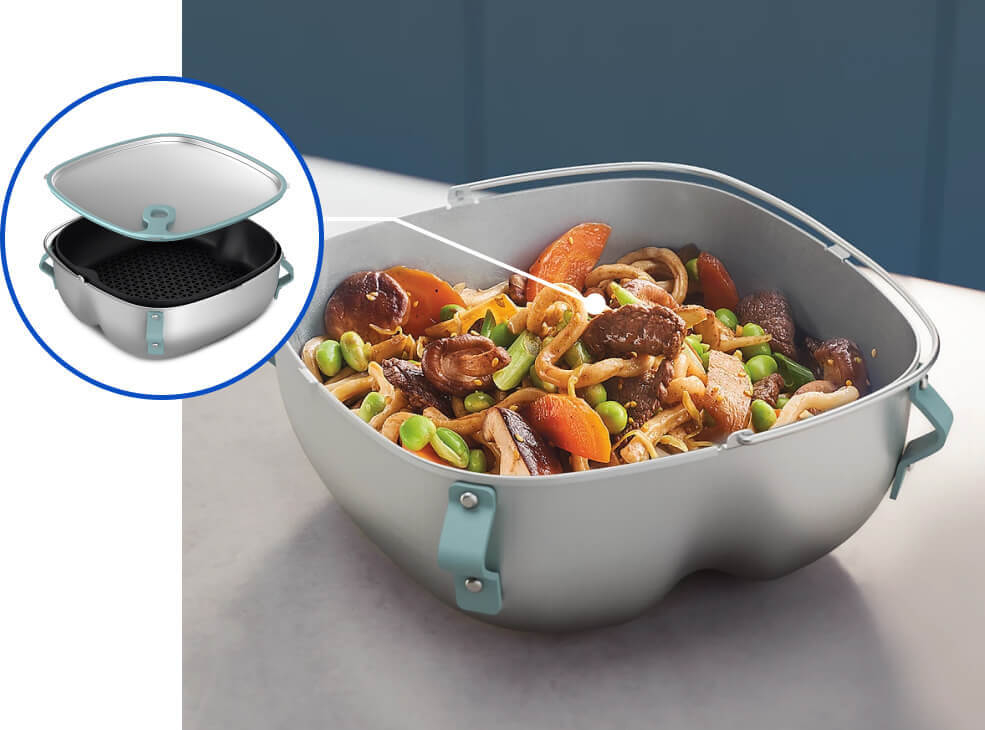 wygodnie gotuj na parze w airfryerze Philips wygodnie gotuj na parze w airfryerze Philips