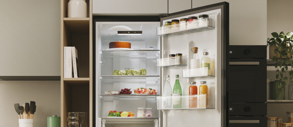 LODÓWKA CANDY CNCQ2T620EB półki chłodziarka lodówka 4 przechowywanie organizacja przestrzeni