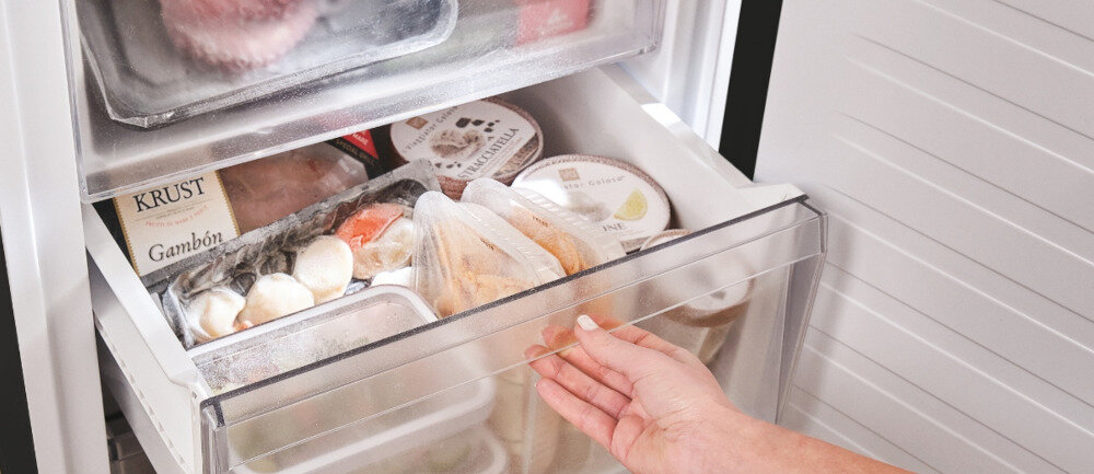 LODÓWKA CANDY CNCQ2T620EB trzy szuflady zamrażarka mrożenie komory przechowywanie pojemność 30 litrów