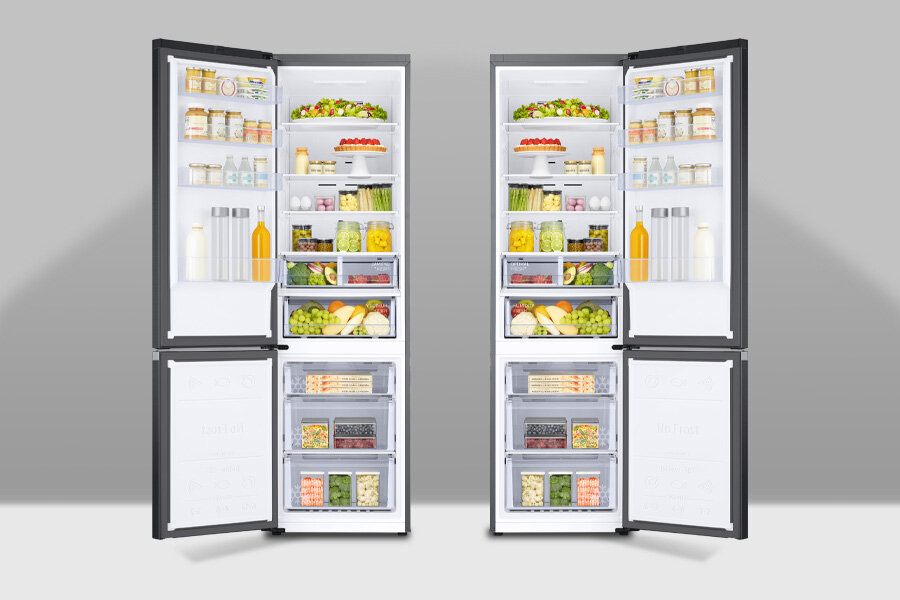 Zdjęcie - Media Expert - lodówka RB38C607AB1 - przekładane drzwi Zdjęcie - Media Expert - lodówka Samsung RB38C607AB1 - przekładane drzwi