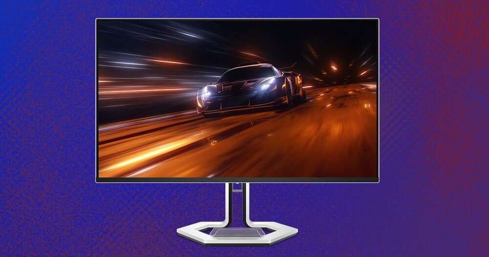 Monitor LENOVO Legion Pro 27Q-10 26.5 cala 2560x1440px 280Hz 0.03 ms [GTG]  
					monitor z wyścigową grą na ekranie tło z fioletowym gradientem
					ekran UHD PureSight QD-LED wysoka jakość obrazu HDR funkcje gamingowe
