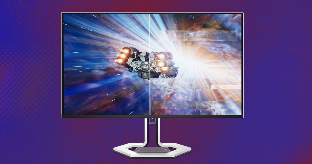 Monitor LENOVO Legion Pro 27Q-10 26.5 cala 2560x1440px 280Hz 0.03 ms [GTG] monitor z włączoną grą ze statkiem kosmicznym fioletowe tło z gradientem EyeSafe 2.0 redukcja zmęczenia oczu naturalne barwy ograniczenie emisji światła niebieskiego