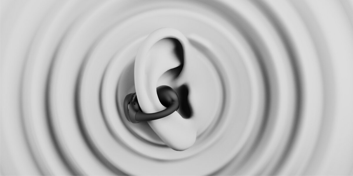 Słuchawki powietrzne BEYERDYNAMIC Amiron Zero - Komfort noszenia, waga, C-Bridge, wizualizacja ucha z założoną słuchawką