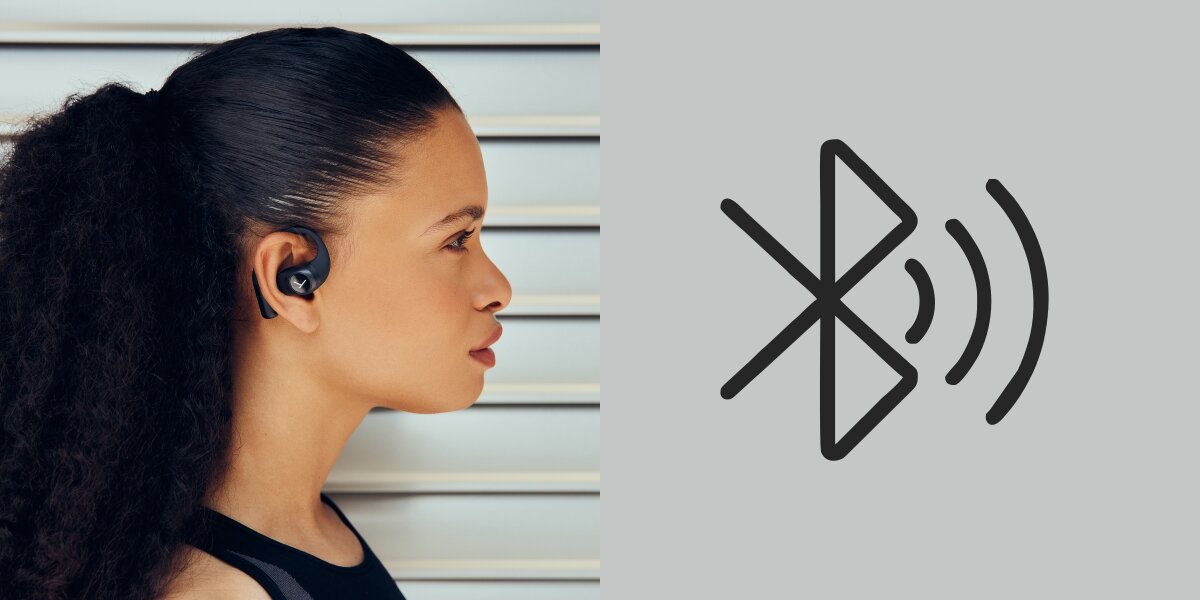 Słuchawki powietrzne BEYERDYNAMIC Amiron 200 - Pełnia brzmienia, dynamiczne przetworniki, aptX Adaptive, AAC, SBC, Bluetooth 5.3, osoba z założonymi słuchawkami powietrznymi