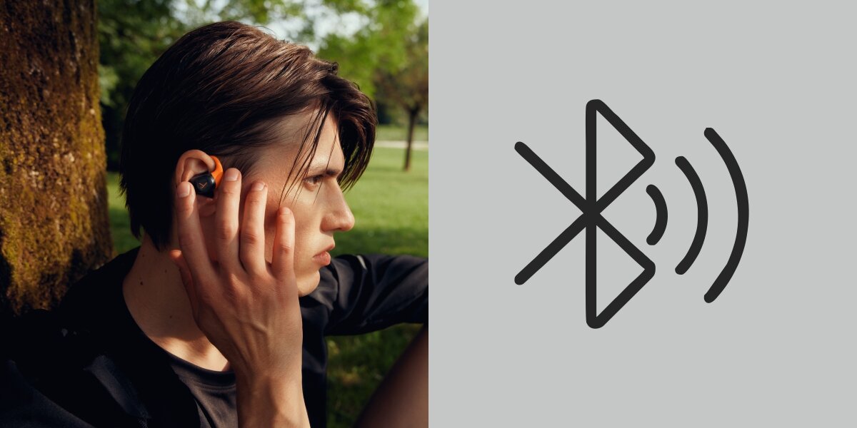 Słuchawki powietrzne BEYERDYNAMIC Amiron 200 - Pełnia brzmienia, dynamiczne przetworniki, aptX Adaptive, AAC, SBC, Bluetooth 5.3, osoba z założonymi słuchawkami powietrznymi