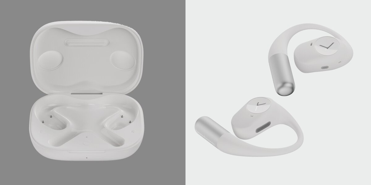 Słuchawki powietrzne BEYERDYNAMIC Amiron 200 - Zawsze wyraźne rozmowy, dwa mikrofony MEMS, ENC, słuchawki z etui ładującym na jasnym tle