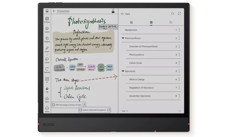 Czytnik e-booków ONYX BOOX Note Air 5 C 10.3 cala, Podświetlany ekran, Wi-Fi Szary 
			prezentacja czytnika z włączonym plikiem na białym tle
			E Ink Kaleido 3 Carta 1200 rozdzielczość wyraźny obraz naturalne wrażenie pisania BOOX Super Refresh redukcja opóźnienia