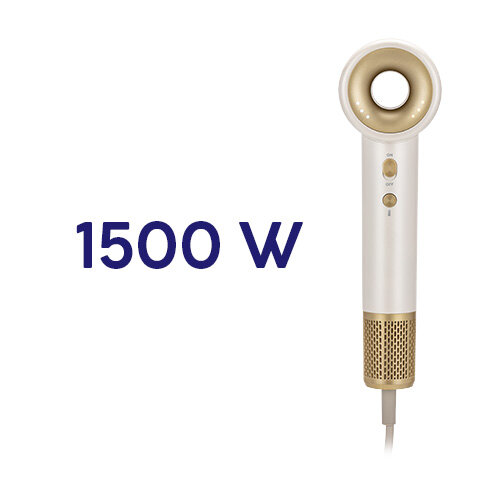 Suszarka do włosów MSW-27 z oznaczeniem mocy 1500 W.