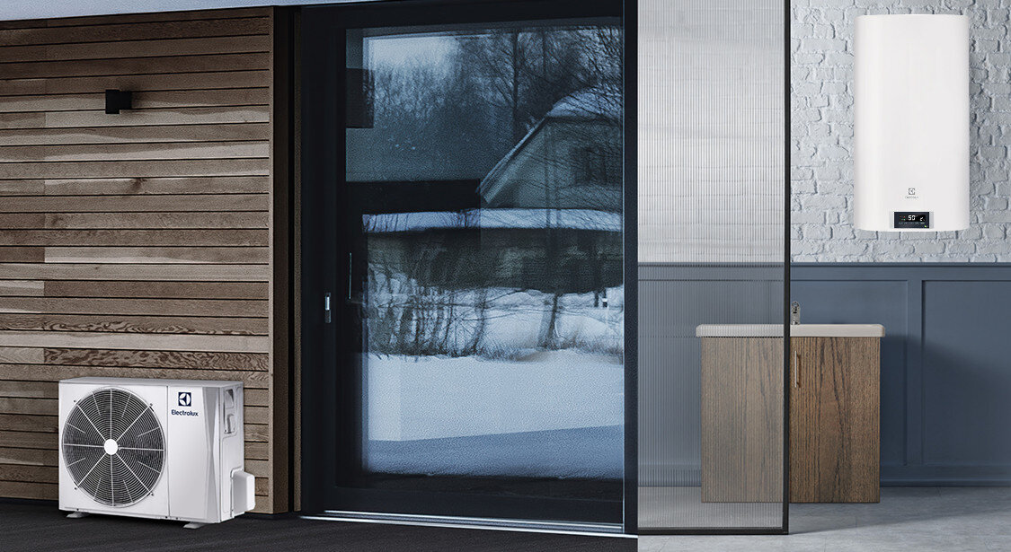 BOJLER ELEKTRYCZNY ELECTROLUX EWH50FDL front lifestyle kolor biały panel sterowania