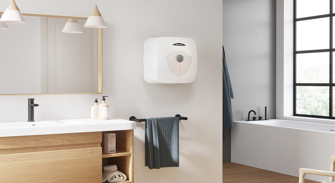 Bojler elektryczny ARISTON Dune RS 10 3100852 10 l Model nadumywalkowy Wersja nadumywalkowa z myślą o montażu bezpośrednio nad umywalką wygodny dostęp