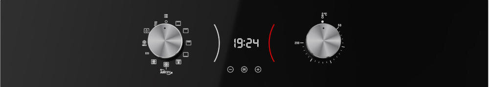 TEKA HLC 8406 KB piekarnik panel sterowanie program pieczenie temperatura czas elektroniczny zegar pokrętła