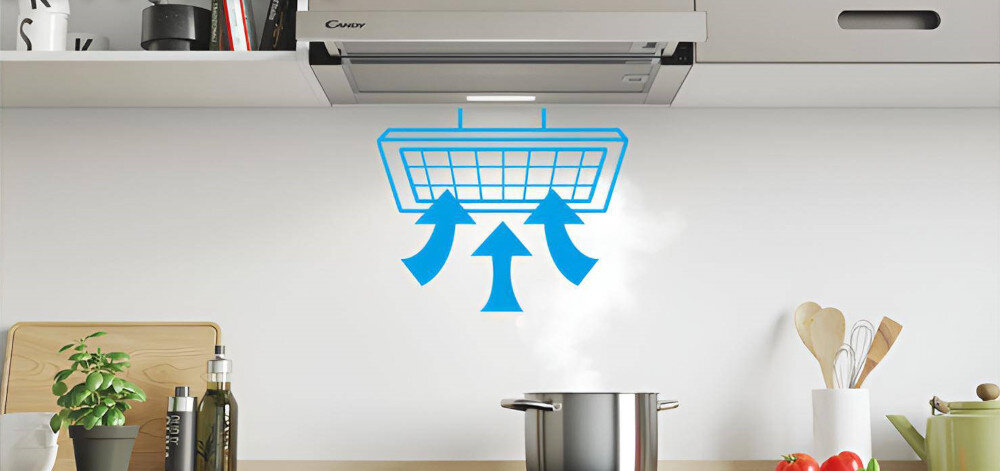 OKAP DO ZABUDOWY CANDY CBT6130 3X filtr przeciwtłuszczowy oddzielanie tłuszczu oparów czyste powietrze