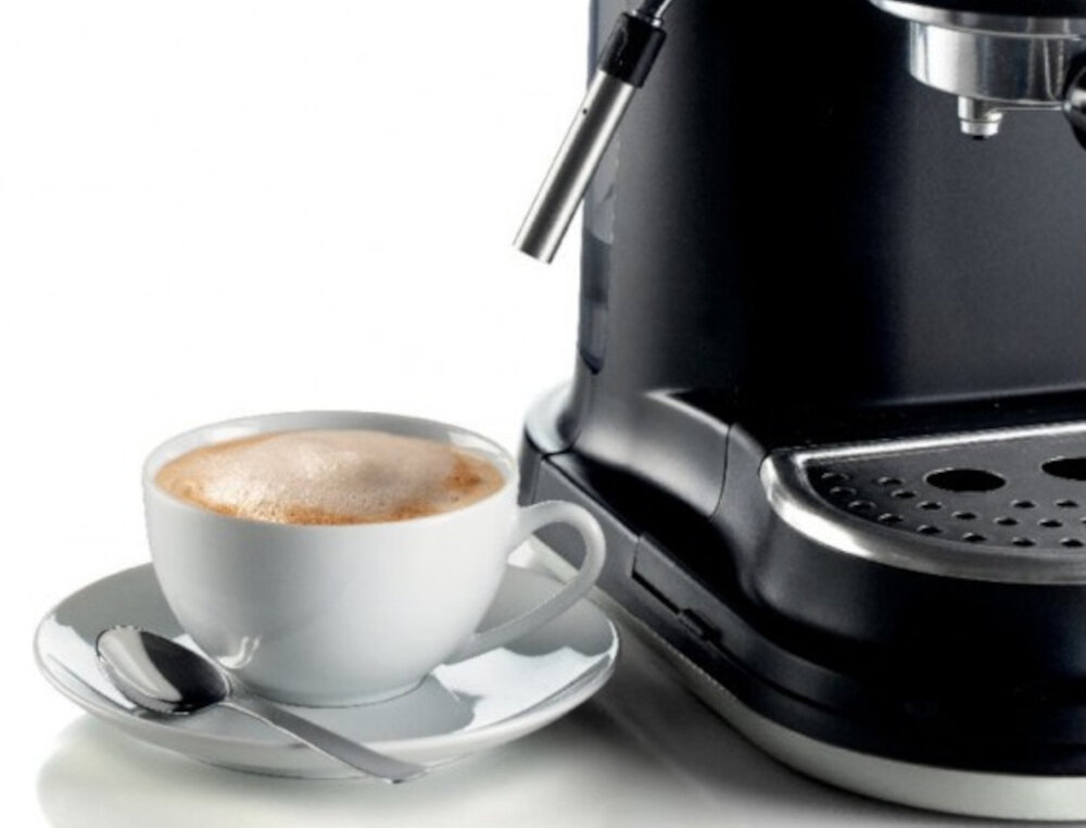 Ekspres ARIETE Moderna 1318/01 Dysza Maxi Cappuccino Funkcja spieniania mleka cappuccino i latte z aksamitną pianka kremowa konsystencja