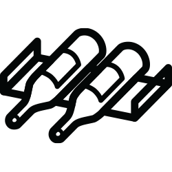 Bardziej pojemna półka na butelki przedstawiona za pomocą ikony Bardziej pojemna półka na butelki przedstawiona za pomocą ikony