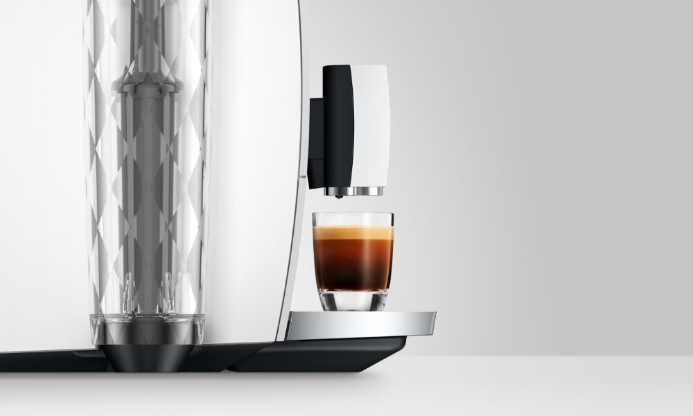 Ekspres JURA E8 Full Nordic White (EC) Proces Ekstrakcji Pulsacyjnej (P.E.P.®) smak aromat pompa interwały