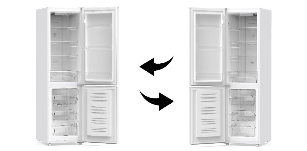 LODÓWKA SMITH&BROWN SFBF-532-WE3 zmiana kierunku otwierania drzwi lewo prawo