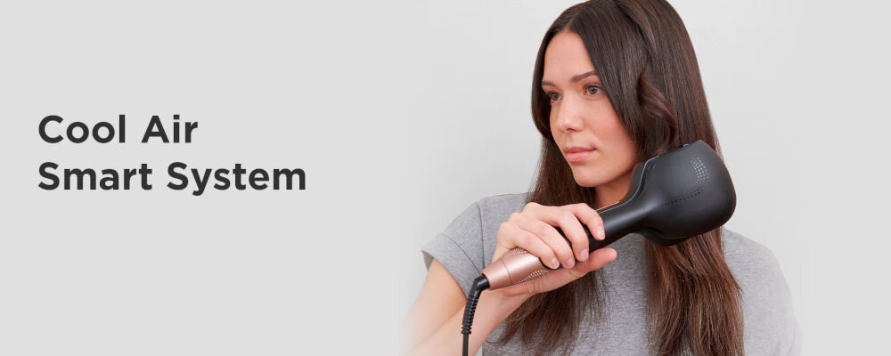 Lokówka automatyczna BABYLISS Air Wave Secret C1900E inteligentny system chłodzenia cool air smart system automatyczne emitowanie subtelnego strumienia chłodnego powietrza utrwalanie loków praktyczna technologia długotrwały efekt zdrowe błyszczące włosy