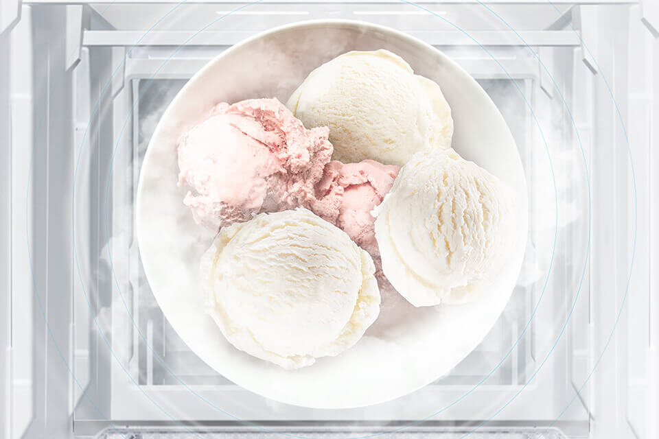 na zamrożonych owocach i innych produktach nie osadza się szron ani lód na zamrożonych owocach i innych produktach nie osadza się szron ani lód