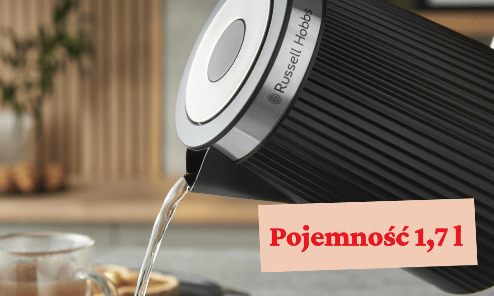 Czajnik RUSSELL HOBBS Bronte Stone 26750-70 Czarny Odpowiednia pojemność ilość wody wrzątek napełnienie