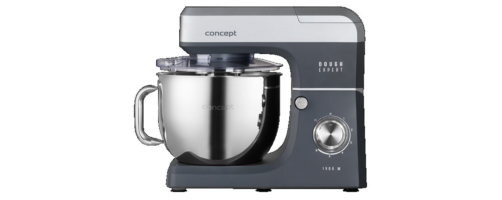 Robot kuchenny planetarny CONCEPT Dough Expert RM6000 płynne działanie, 6 poziomów prędkości, metalowe przekłądnie, planetarny system, sprawniejsze codzienne gotowanie