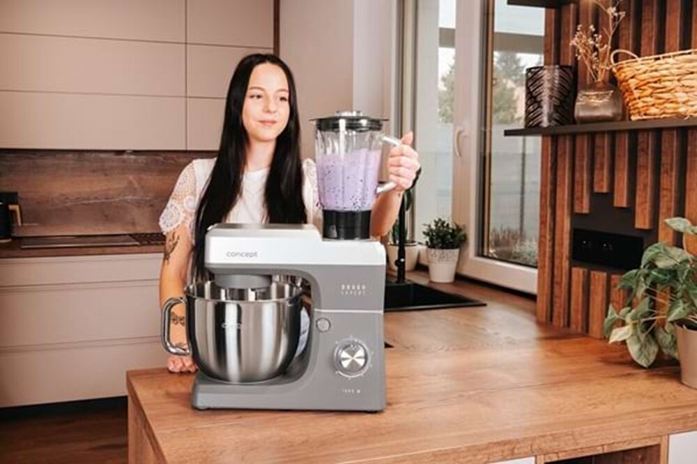 Robot kuchenny planetarny CONCEPT Dough Expert RM6000 blender ze szklanym dzbankiem, gorące i zimne napoje, szybkie przygotowanie potraw