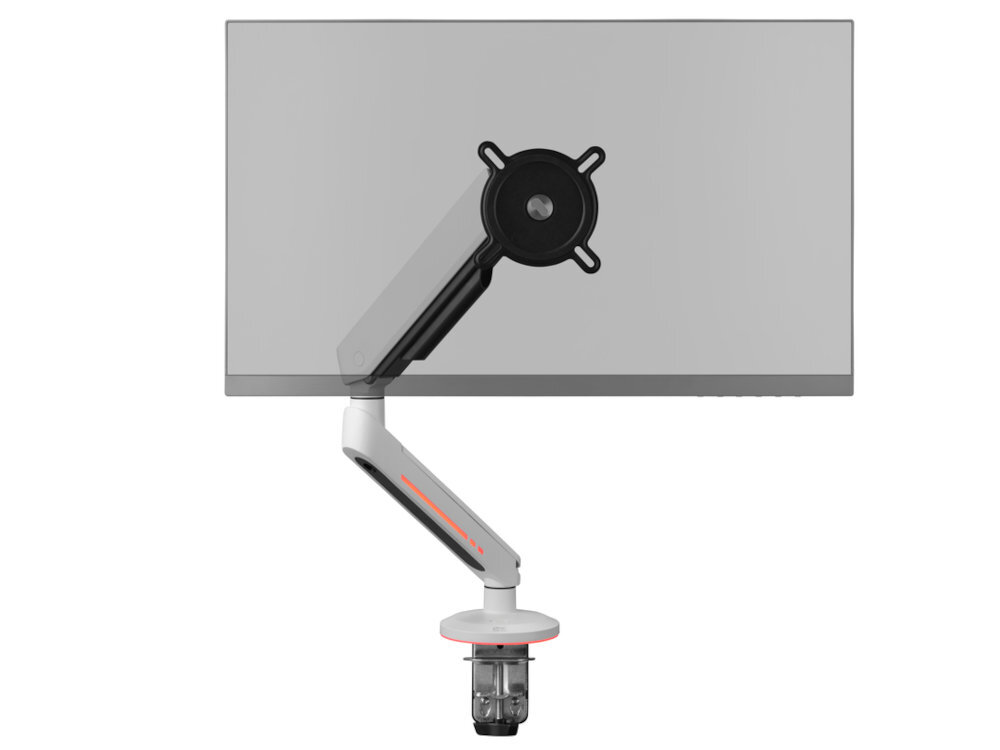 ONE FOR ALL DM8120 VESA 100 x 100 oraz 75 x 75 większością dostępnych na rynku monitorów - uchwyt z monitorem na białym tle