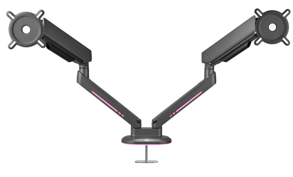 ONE FOR ALL DM8210 One For All DM8210 podświetlenie RGB gamingowy klimat Regulowana konstrukcja 21 do 45 cali - uchwyt na białym tle