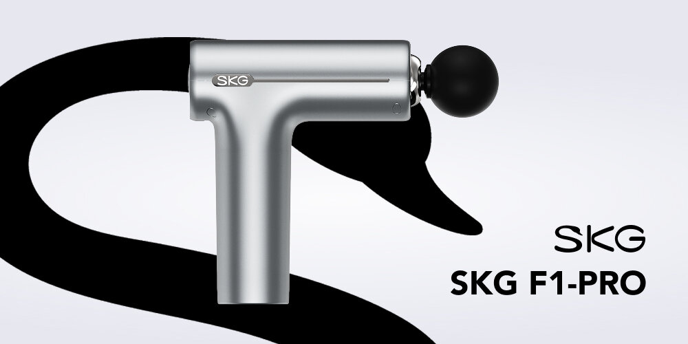 Masażer ręczny Gun SKG F1 Pro prezentacja design wizualizacja wygląd Skuteczna regeneracja mięśni