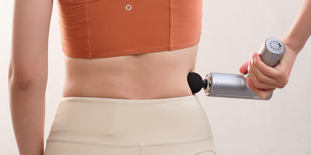 Masażer ręczny Gun SKG F1 Pro Lekki i ergonomiczny waga wymiary Uchwyt w kształcie litery T dopasowanie antypoślizgowa powierzchnia