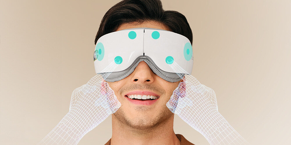 Masażer do oczu SKG ES500 Biały Tryby dla każdej potrzeby cztery zróżnicowane programy masażu preferencje wspiera efektywną regenerację i pomaga osiągnąć głębokie odprężenie