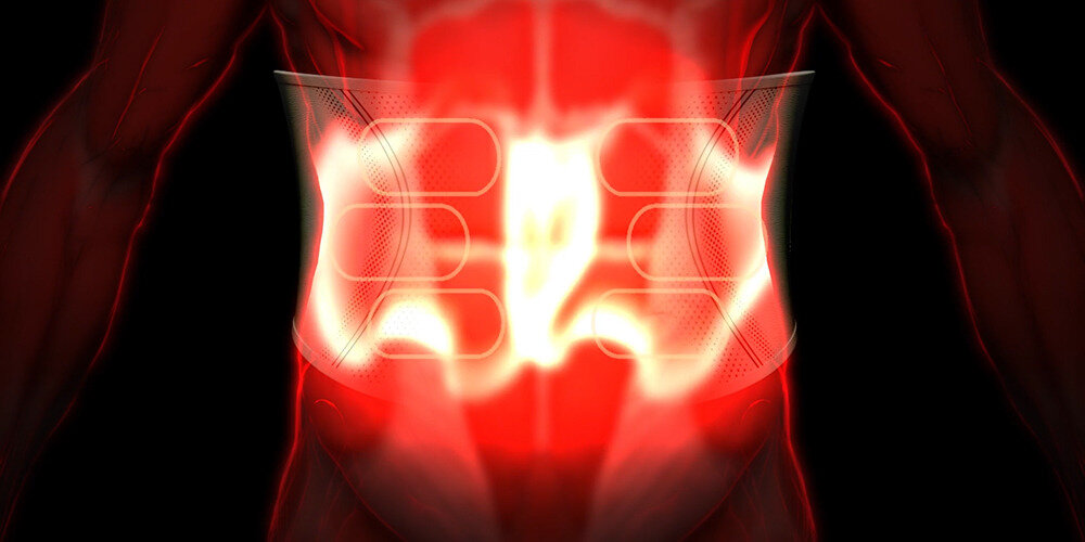 Elektrostymulator SKG GS300 Pas pokryto warstwą srebra Obszar grzewczy z 3 stopniami ciepła Tryb ciepłego kompresu regeneracja mięśni