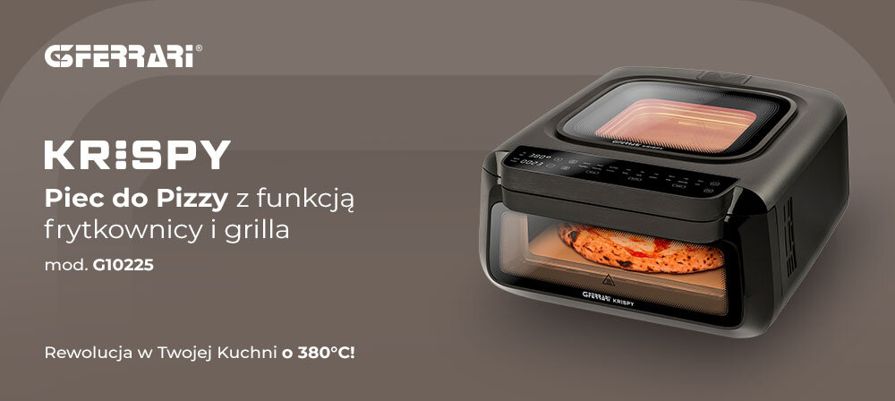 Piec do pizzy G3FERRARI Krispy G10225 średnica 32 cm z frytkownicą i grillem kv początek opisu