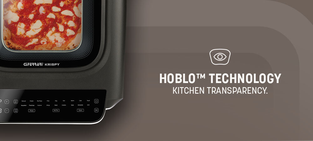 Piec do pizzy G3FERRARI Krispy G10225 średnica 32 cm z frytkownicą i grillem 18 programów kulinarnych, trzy metody pieczenia, niezależna regulacja grzałek góra/dół
