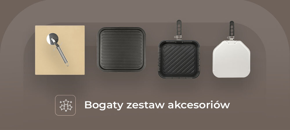 Piec do pizzy G3FERRARI Krispy G10225 średnica 32 cm z frytkownicą i grillem trzy funkcje urządzeń, piec do pizzy, frytkownica beztłuszczowa, domowy grill elektryczny