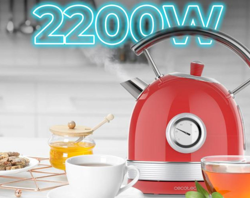 Czajnik CECOTEC ThermoSense 420 Vintage Zielony Szybkie gotowanie wody w kilka chwil moc praktyczne rozwiązanie