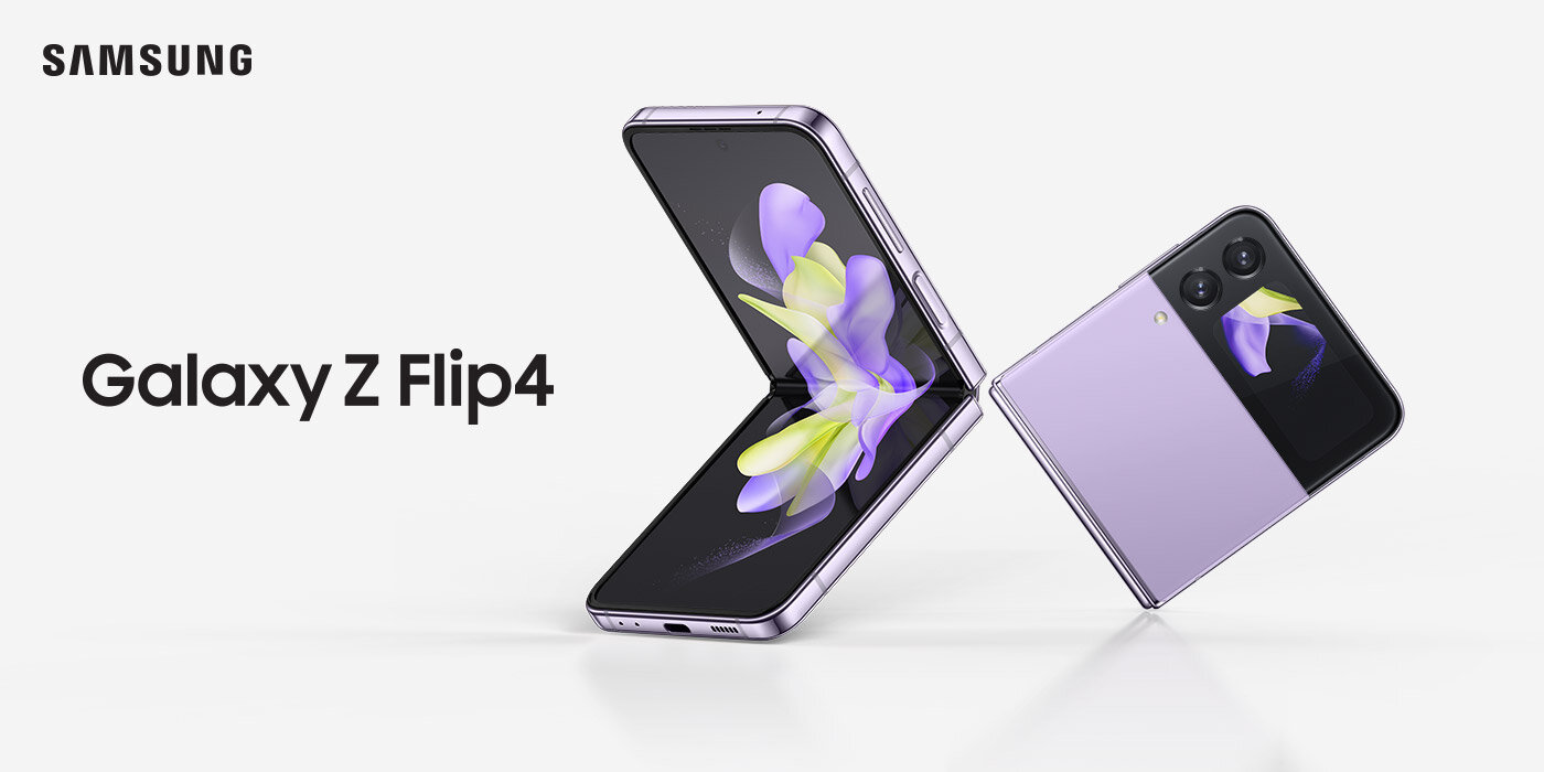 Galaxy Z Flip4 w wersji złożonej i rozłożonej do nabycia w sklepie Media Expert