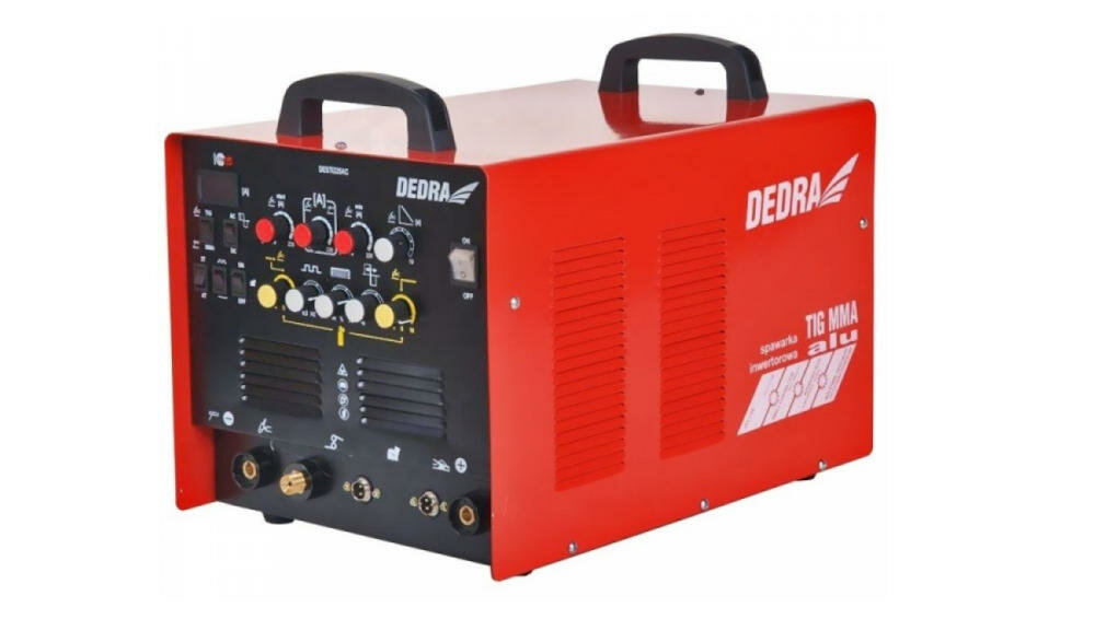DEDRA-DESTi225AC spawarka inwerterowa spawanie układ zabezpieczenie przywieranie elektroda natężenie prąd zajarzenie łuk elektryczny zasilanie prądotwórcze tig funkcja pulse aluminium