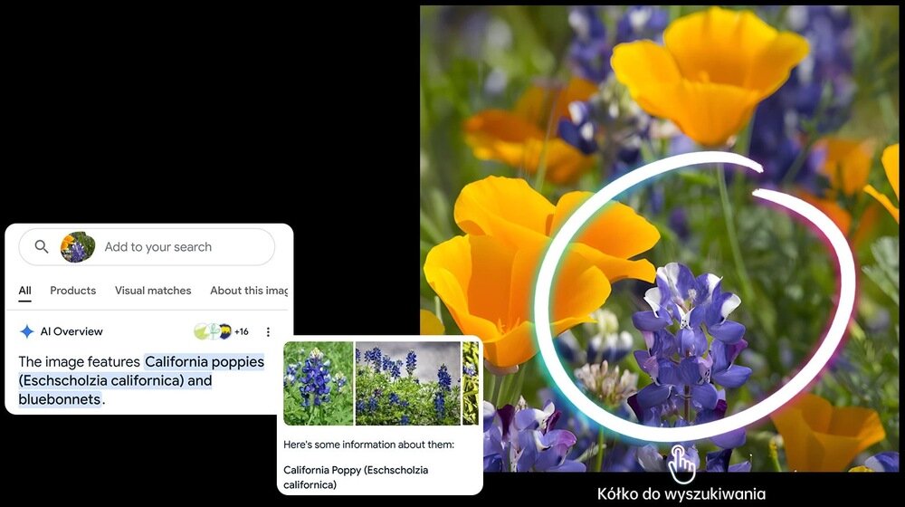 Smartfon RUGONE Xever 7 wyszukiwanie okręgiem szybkie wyszukiwanie