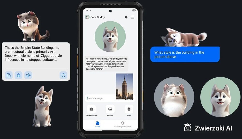 Smartfon RUGONE Xever 7 Xiao Ku asystent inteligentny pomocnik