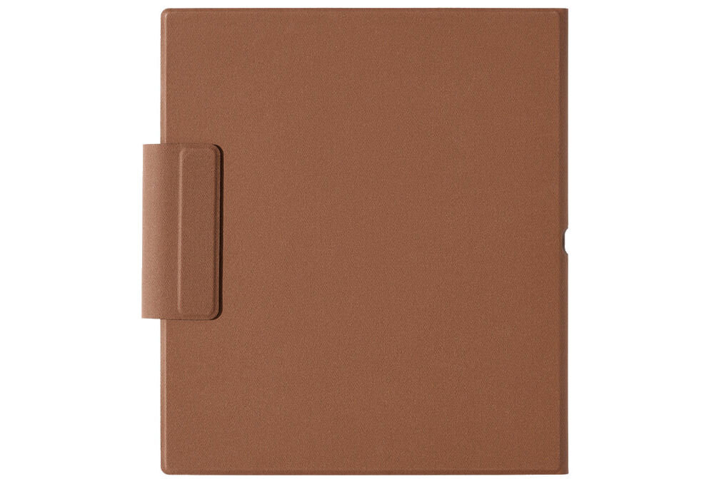 Etui na Note Air ONYX BOOX Magnetic Protective Case Brązowy prezentacja etui na białym tle odporna na zużycie skóra PU profesjonalny wygląd miękkie wnętrze ochrona ekranu przyciski i port USB-C pozostają dostępne