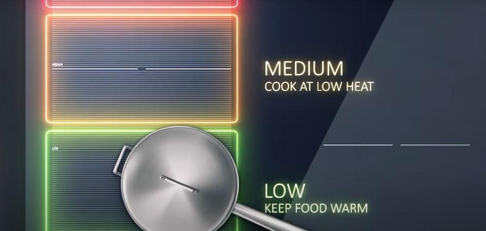 HAIER HA2MTSJ58MB1 płyta ustawienia strefy grzanie temperatura garnek automatyczny poziom moc