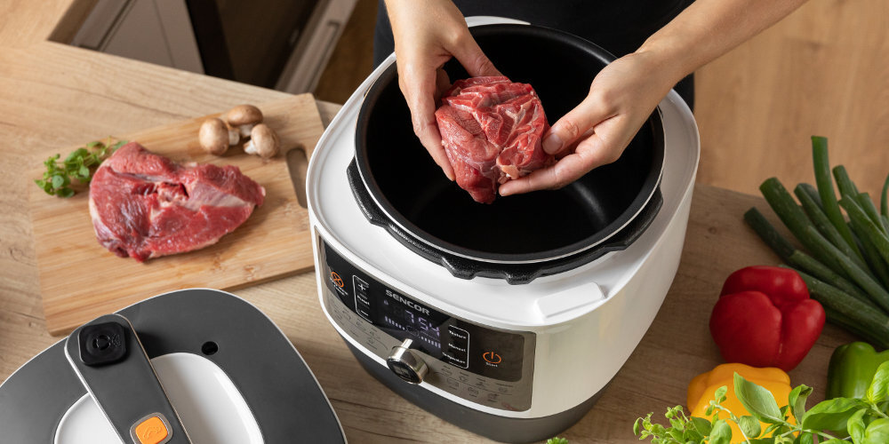 Szybkowar SENCOR SPR 3600WH gotowanie ciśnienie wysokie średnie niskie smak preferencje intensywność dostosowanie