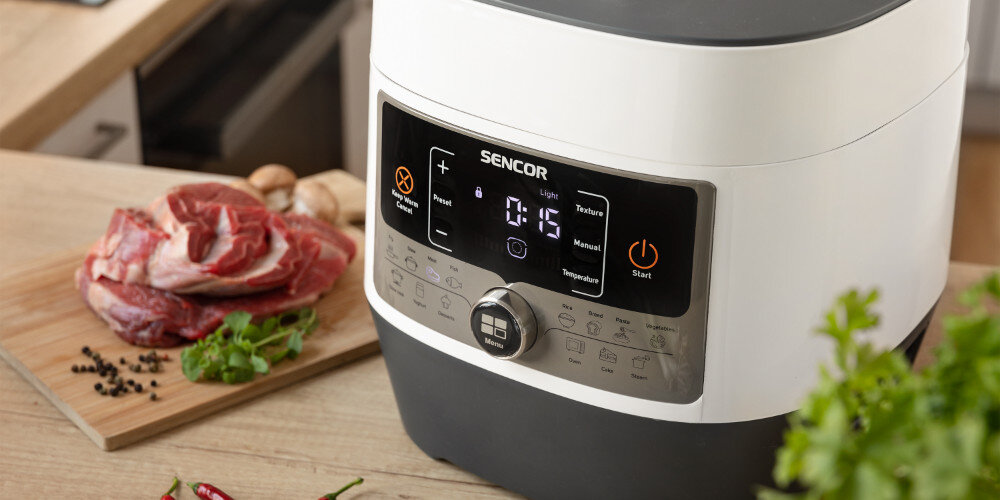 Szybkowar SENCOR SPR 3600WH 14 programów gotowania smażenie duszenie robienie pieczenie gotowanie możliwości wybór