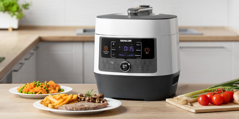 Szybkowar SENCOR SPR 3600WH System bezpieczeństwa ochrona przyciski wyświetlacz