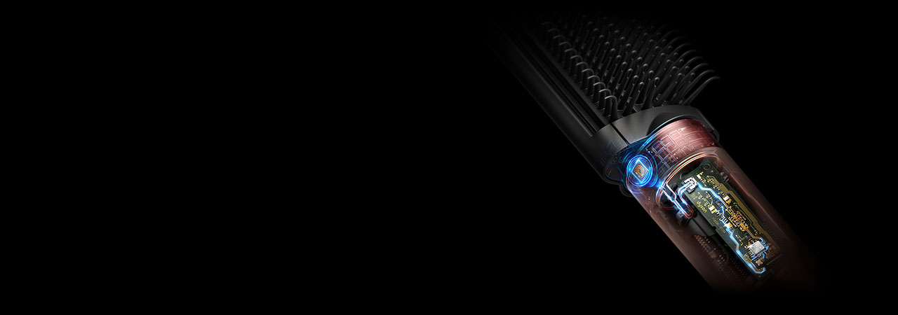 Zbliżenie na elementy technologii wykorzystane do budowy multistylera  Dyson Airwrap Coanda2x.