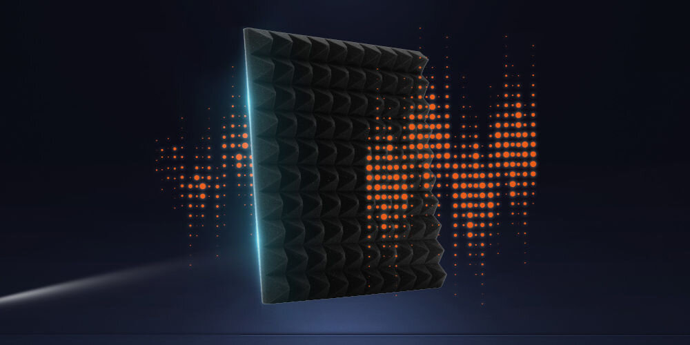 Mata akustyczna MUSICMATE Piramida Self-Adhesive 200 x 100 x 3 cm poprawa akustyki redukcja echa pogłosu