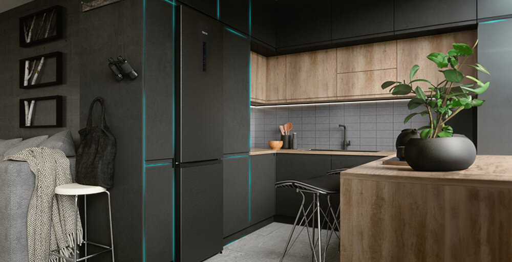 LODÓWKA HISENSE RB395N4BFE projekt dopasowanie płaskie drzwi