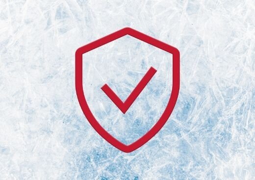 Tarcza na oblodzonym tle.