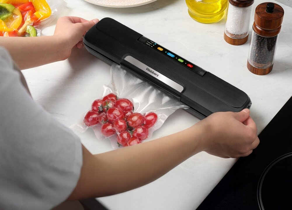 Zgrzewarka próżniowa WEBBER V168C usuwanie powietrza, szczelne zamykanie folii, świeżość, smak i aromat