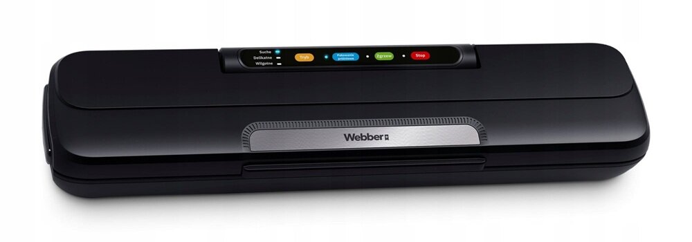 Zgrzewarka próżniowa WEBBER V168C system one touch, intuicyjne menu, wbudowany schowek z nożykiem